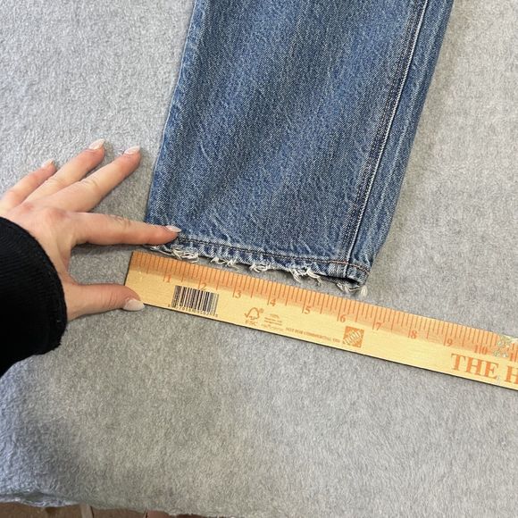 ‼️American Eagle Womens Jeans Size 8 Mom Jeans Hi Rise Boho Relaxed Fit Med Wash - Picture 9 of 16